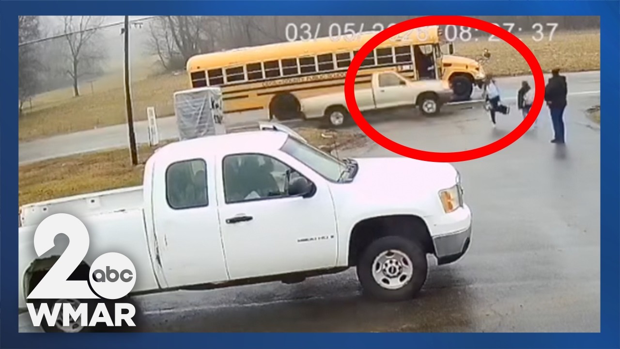 Truck narrowly misses students in Cecil County