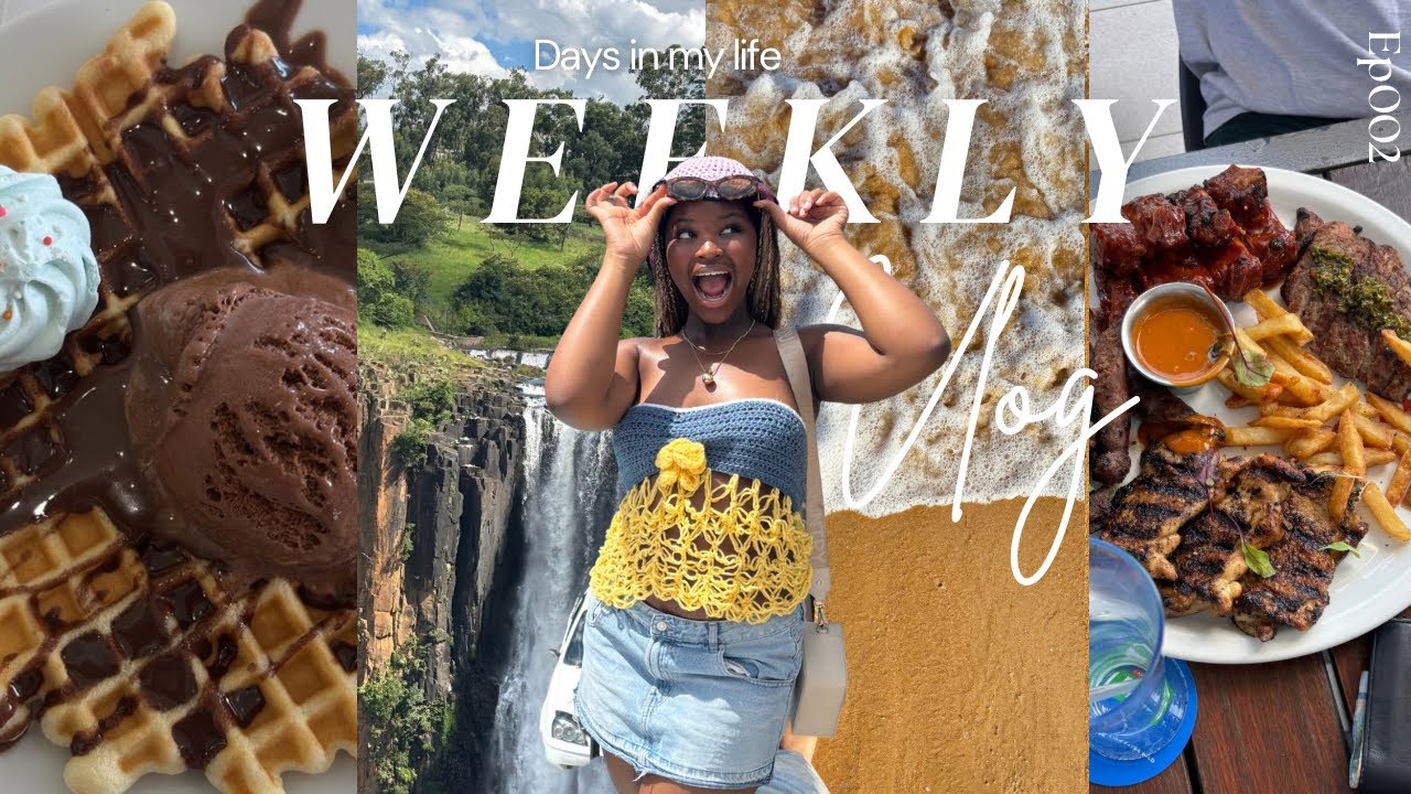 WEEKLY VLOG☘️|| Go-karting🏎️| MHLANGA🪨|Beach day ⛱️|| Museum 🗿| Waterfall 🌊|      Food🍔||