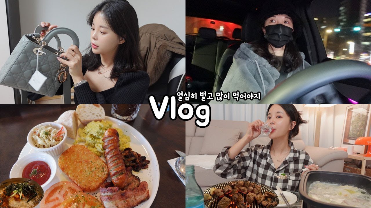 [일상vlog] 먹고싶은거 하고싶은거 다해서 텐션 못말려 _ 레이디디올 언박싱+해미집 스지탕+브런치+외가집 갈매기살+내동생 김육삼