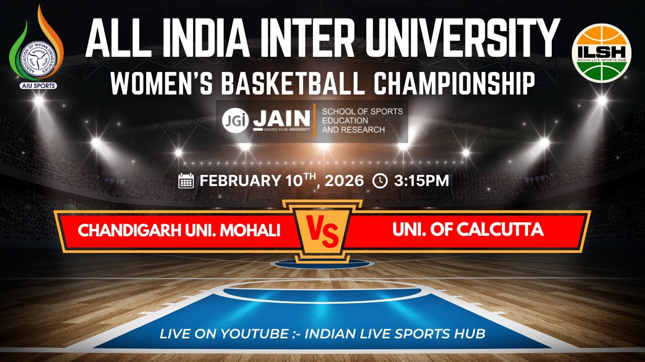 LIVE 🔴 || CHANDIGARH UNI. MOHALI VS UNI. OF CALCUTTA || AIU WOMEN'S BASKETBALL CHAMPIONSHIP