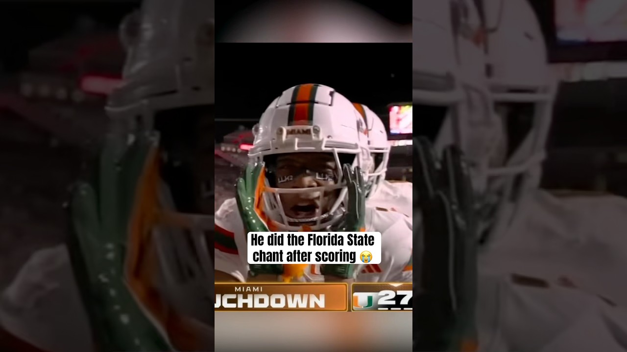 Miami WR CJ Daniels trolling FSU 👀