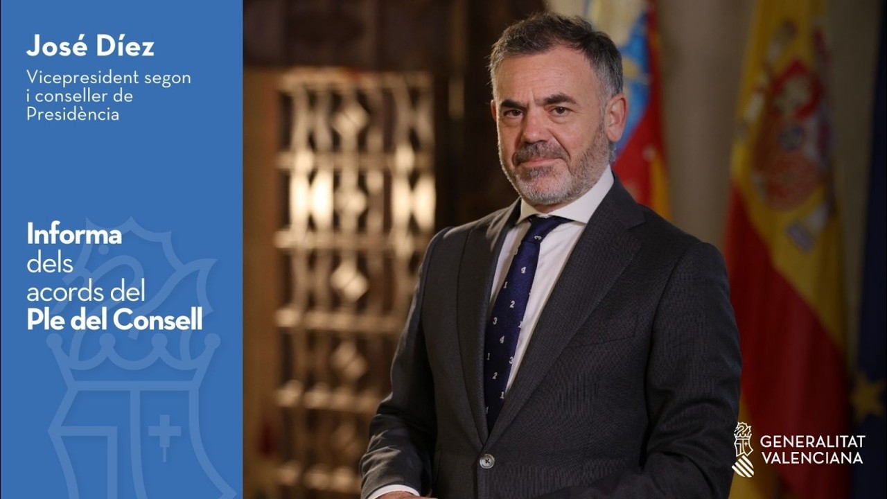 🏛🗣 El vicepresident segon , José Díez, informa dels assumptes tractats en el Ple del Consell