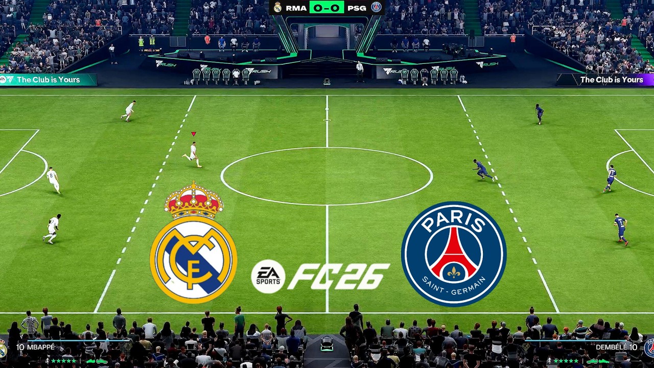 FC 26 Rush Mode - Real Madrid vs Paris SG - 5v5 Rush Gameplay