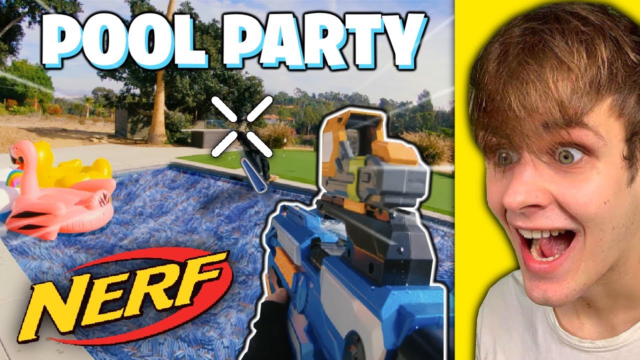 Epická NERF PŘESTŘELKA v BAZÉNĚ!