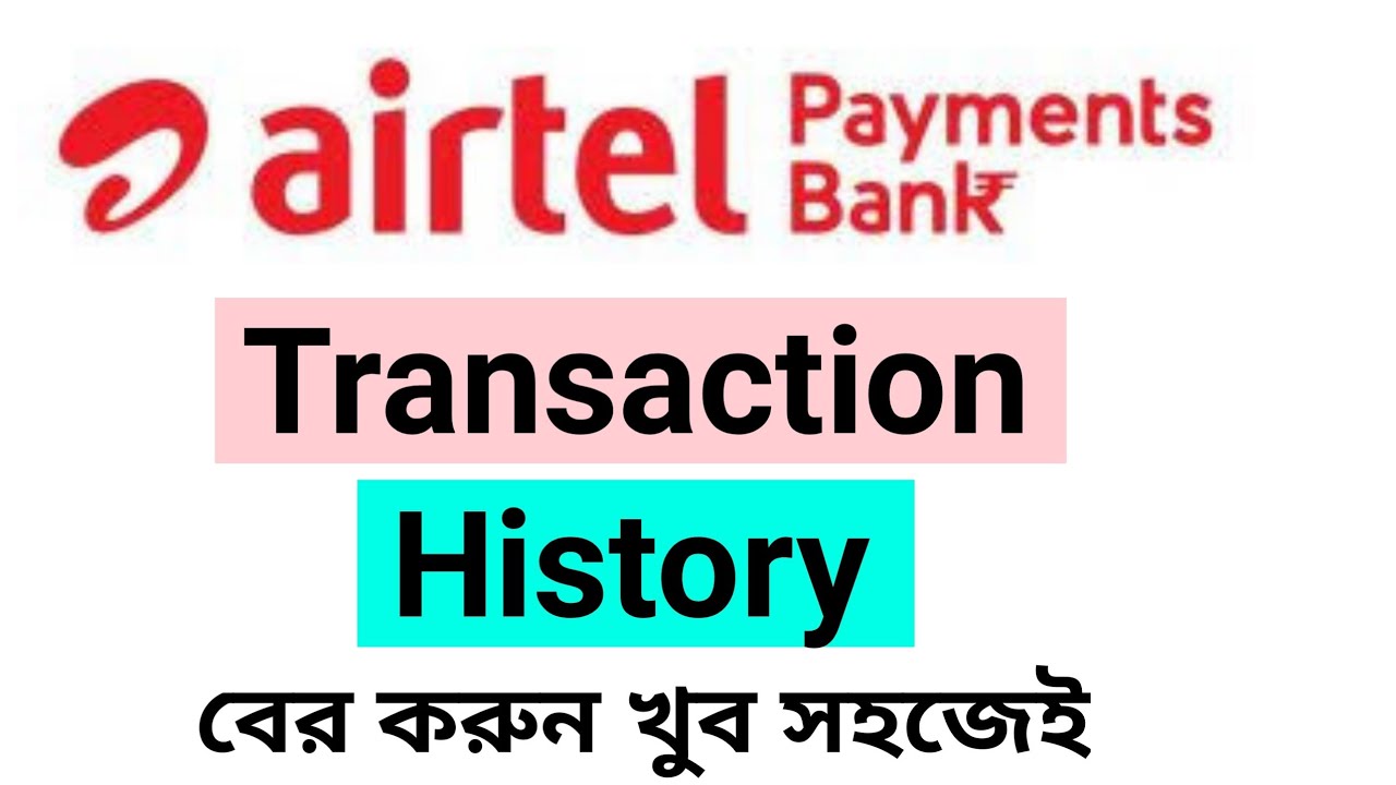 How to Check Transaction History in airtel Thanks App