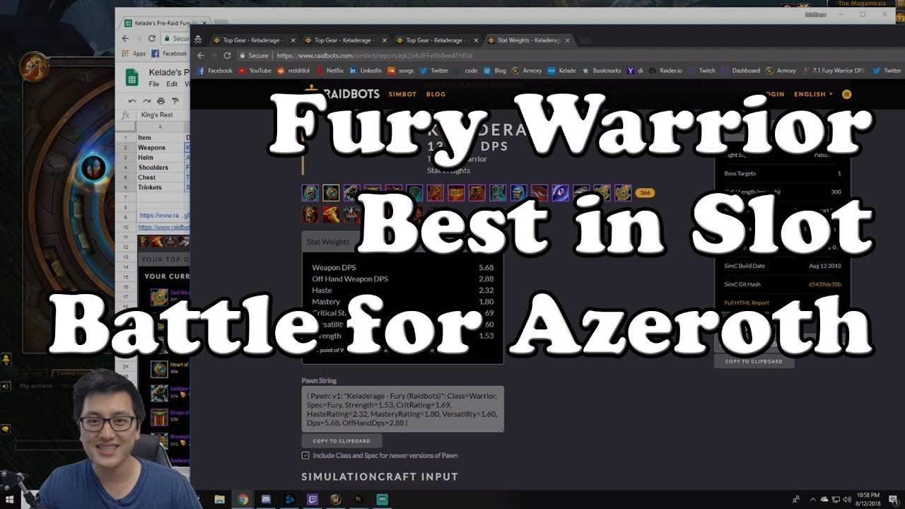 Fury Warrior Gear Guide for Battle for Azeroth - Best in Slot Gear