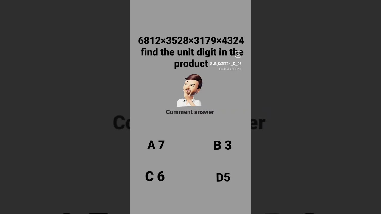 unit digit question   