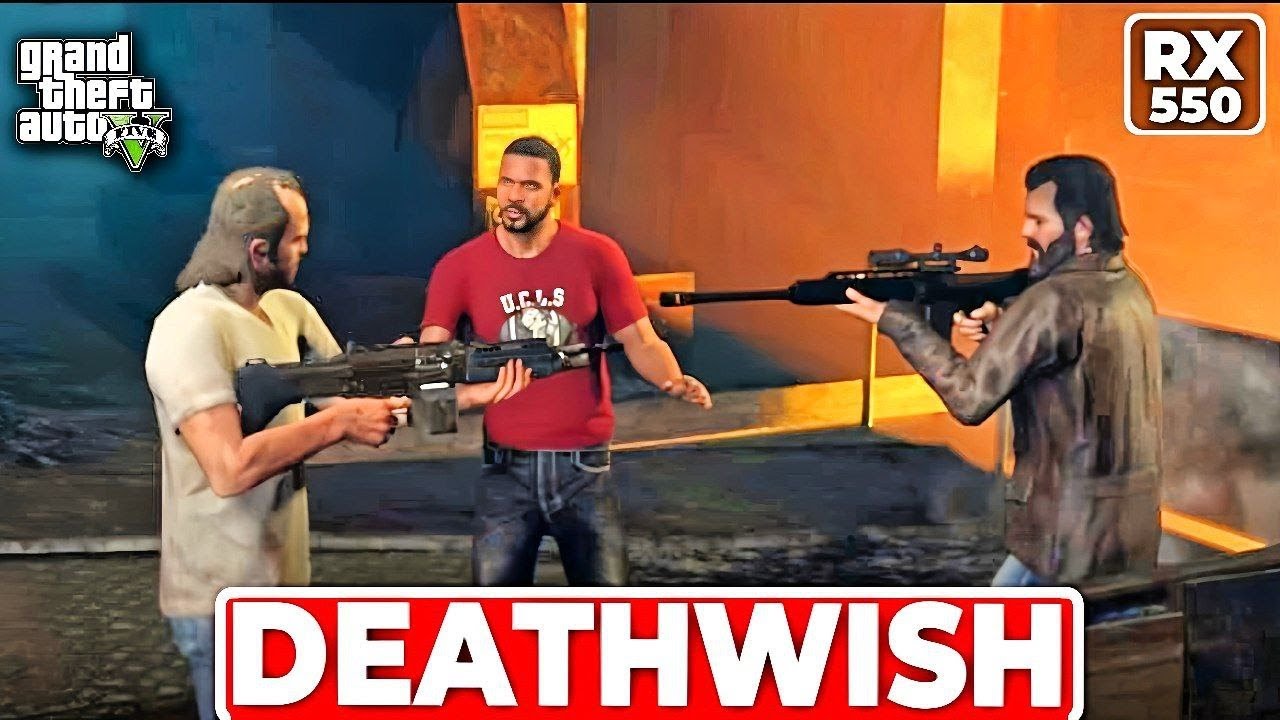 "GTA 5: Final Mission ⚔️ Deathwish Ending! | All Enemies Eliminated 💥 (RX 550 Gameplay 🎮)"