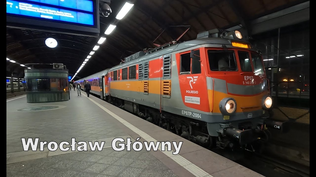Главный вокзал Вроцлава. Польские поезда PKP Intercity, Polregio, Нижнесилезские железные дороги