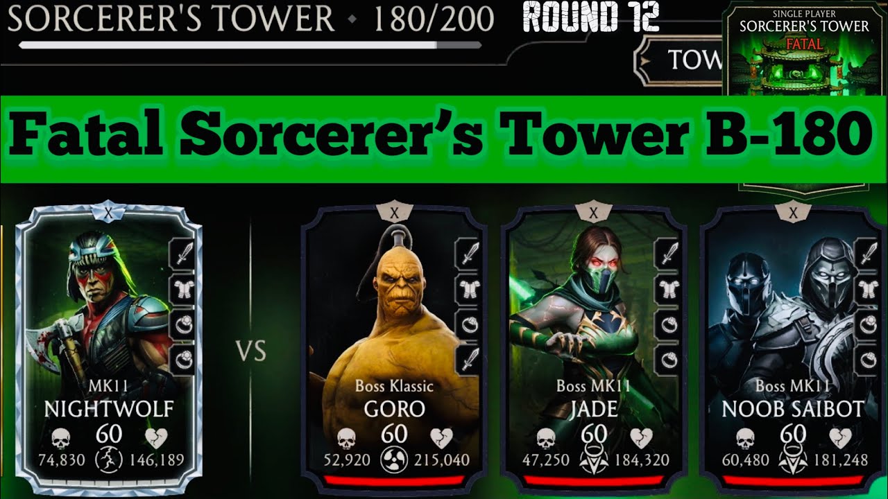 Fatal Sorcerer’s Tower Boss Battle 180 Fight + Reward MK Mobile