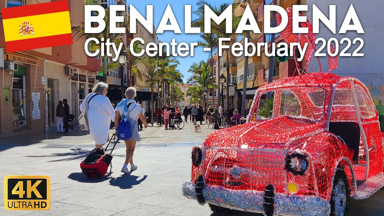 Walking Tour of Benalmadena City Center in Feb 2022