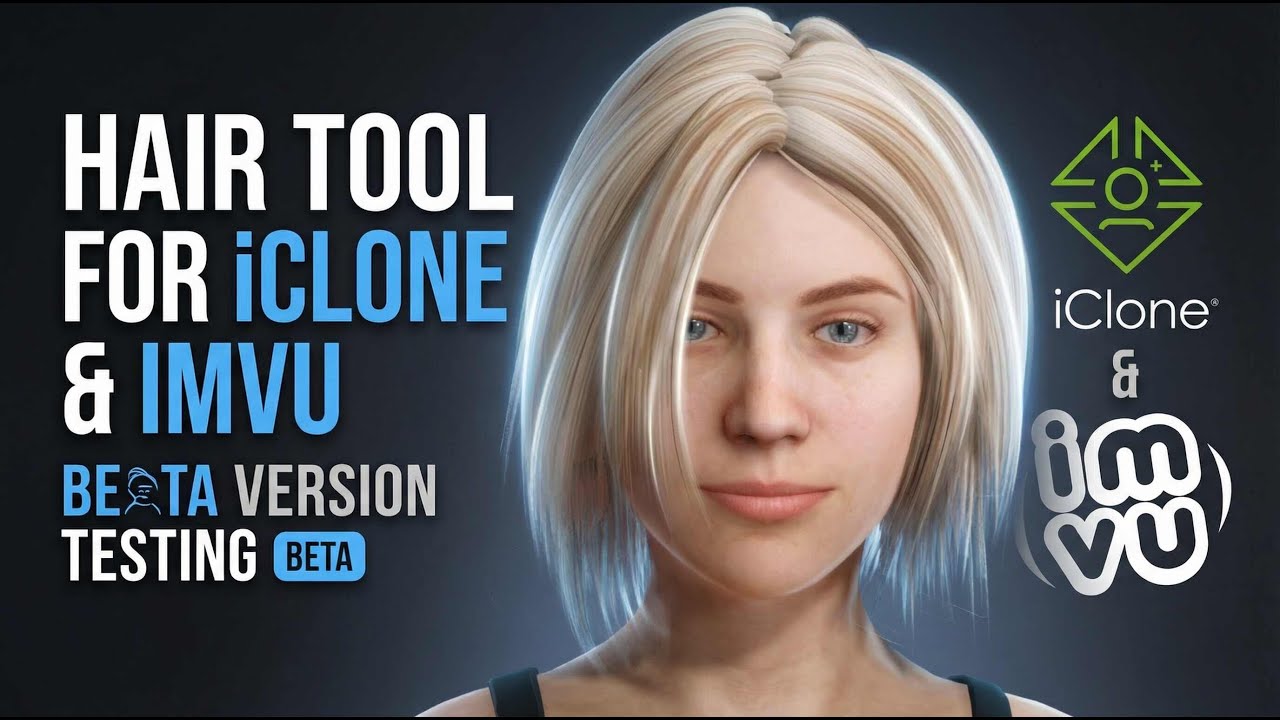Revolutionary Hair Creation Tool for iClone & IMVU | Real-Time Strand #iclone8 #imvu #hairstyle