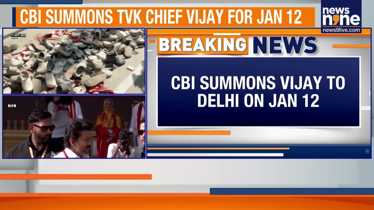 CBI Summons TVK Chief Vijay in Karur Stampede Case | News9