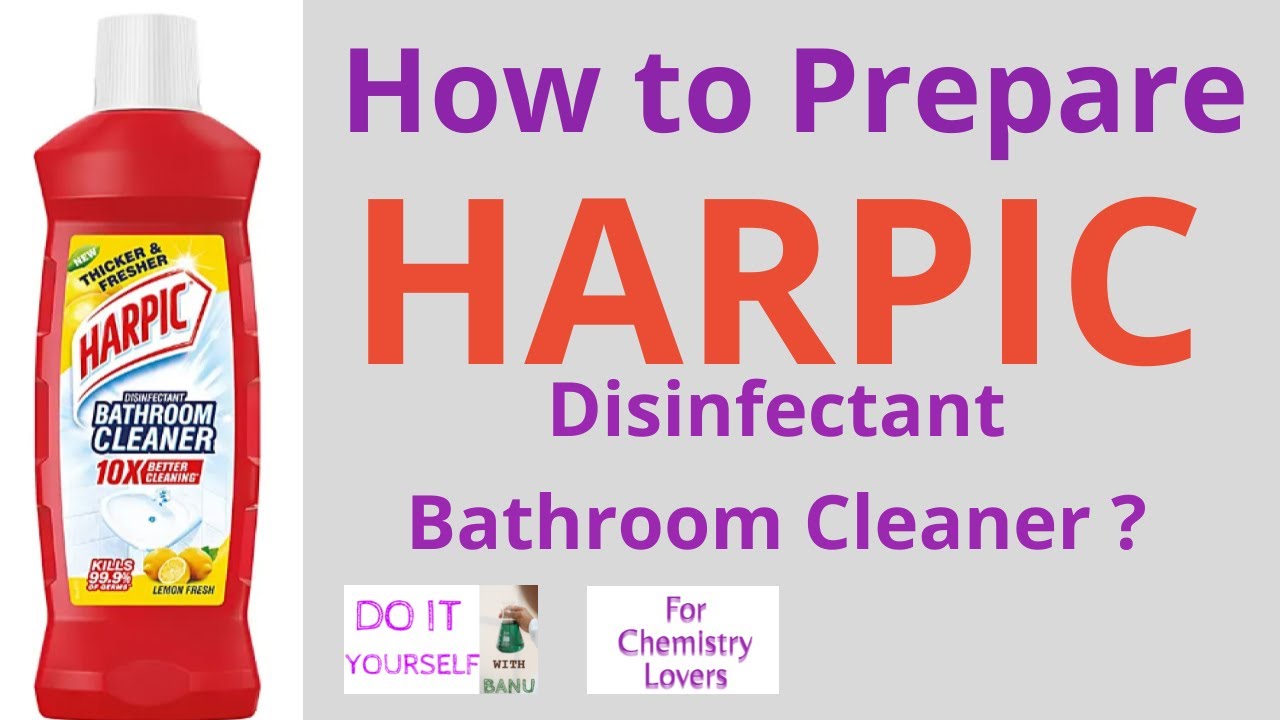 How to Prepare Red Harpic-Disinfectant Bathroom Cleaner ?
