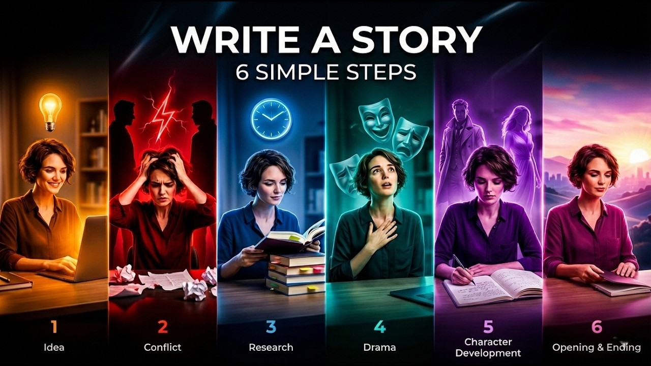 How to Write a Story in 6 Simple Steps | Conflicts, Drama, Characters & Secret Writing Technique