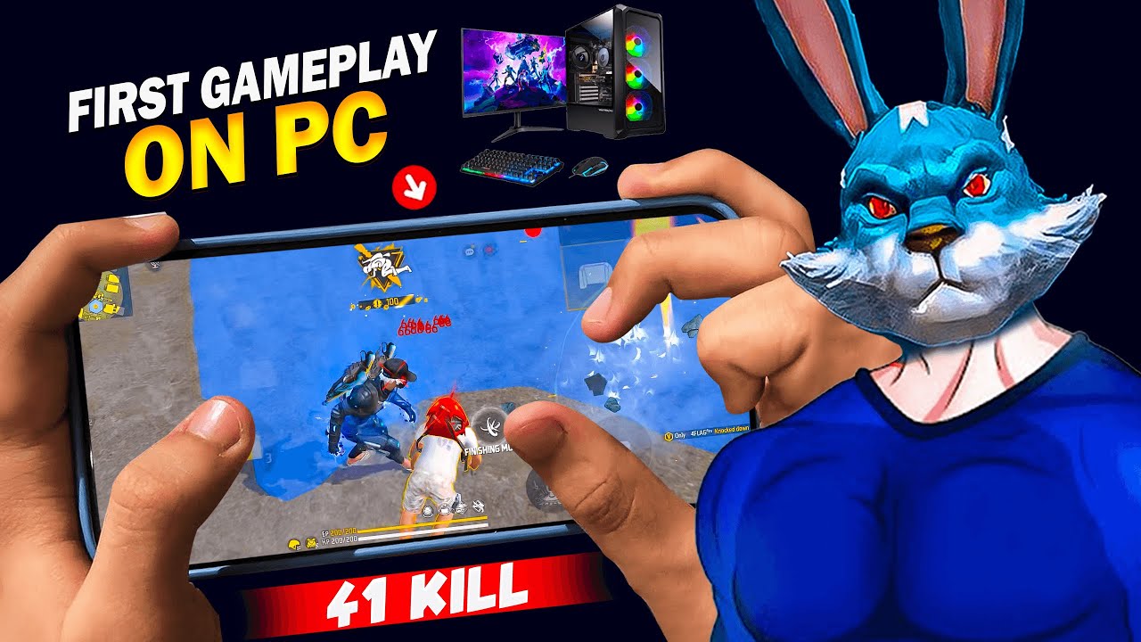 41 Kills 💪 I Played Free Fire On Pc For The First Time 🖥️ | You Will Shock After Watching This ☠️🗿!!