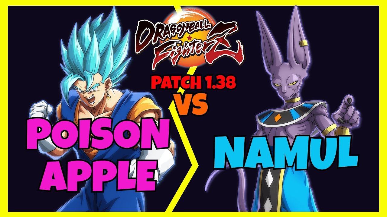 DBFZ - POISONAPPLE vs NAMUL gameplays (Jiren, Vegito, Trunks vs Vegito, Beerus, Frieza)
