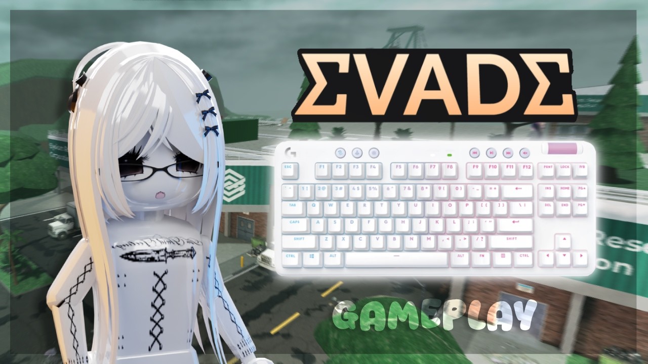 Evade Gameplay + ASMR KeyBoard