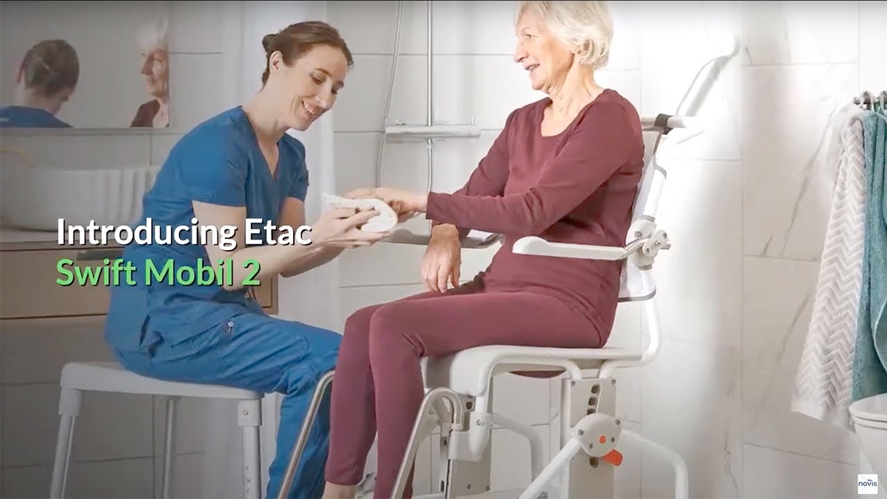 Etac Swift Mobil 2 Shower Commode Chair with Wheels
