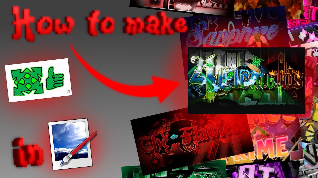 How to make a Geometry Dash Thumbnail in Paint.net! (Free)