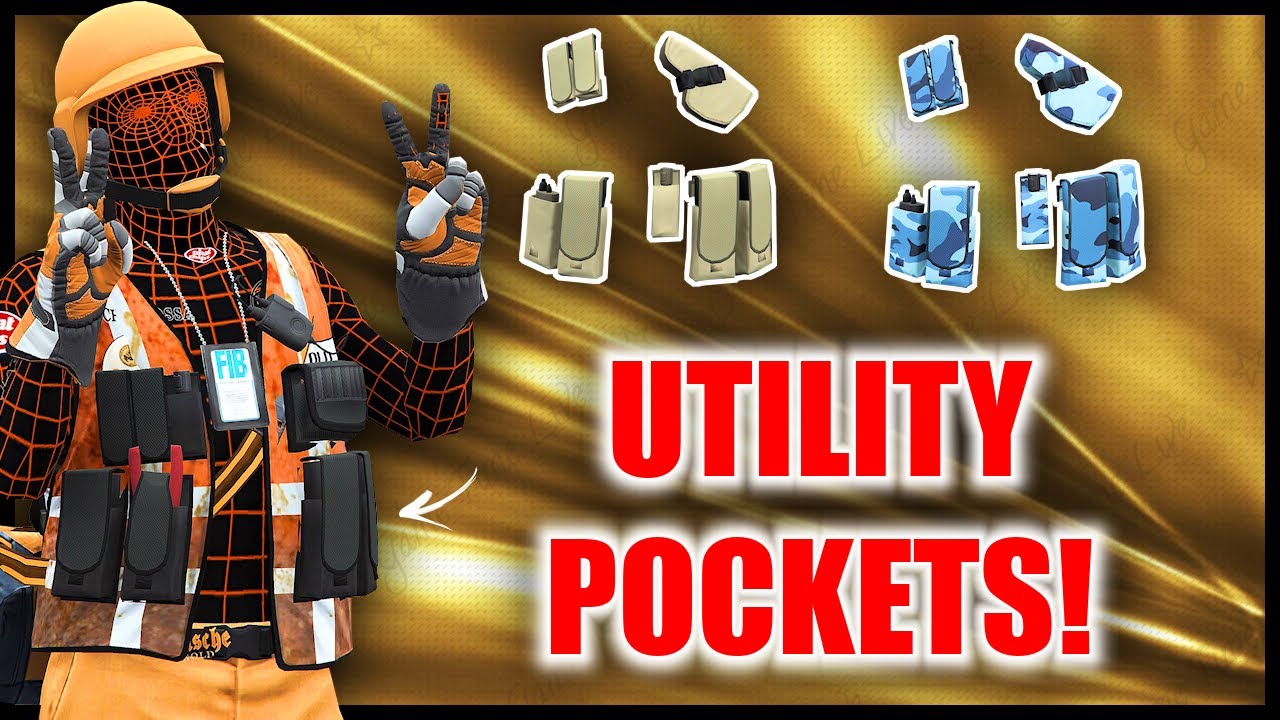 GTA5 Online I *NEW* How To Get COLORED Utility Pouches! (+ MERGE TO OUTFITS)