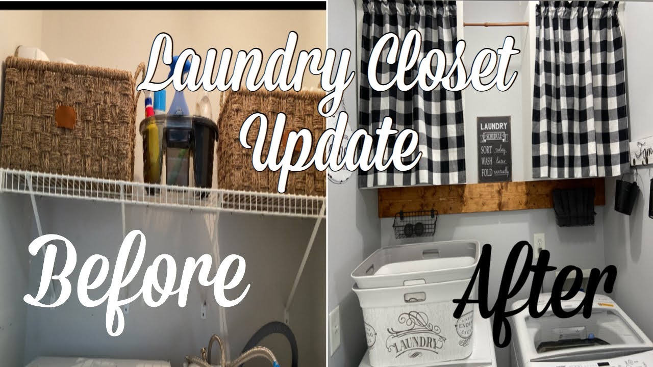 NEW 2020 LAUNDRY ROOM MAKEOVER//SMALL LAUNDRY CLOSET UPDATE//MindfullyMaya