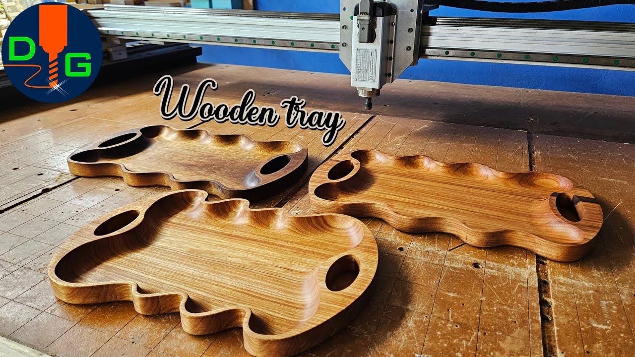 CNC Router Fabricação de bandeja de madeira/ wooden tray
