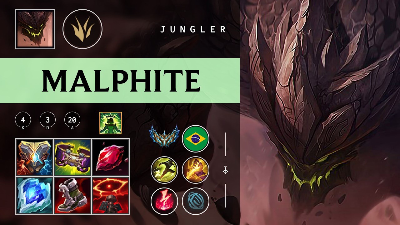 Malphite Jungle vs Jarvan IV - BR Challenger Patch 26.05