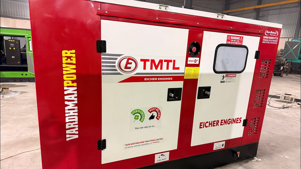 30kva Tmtl Eicher Refurbished silent Generator with 100% Load, sound testing Bulandshahr up Delivery