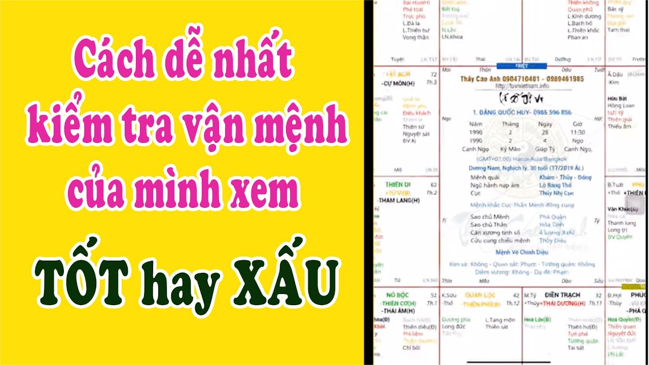 Cách dễ nhất kiểm tra vận mệnh của mình xem tốt hay xấu