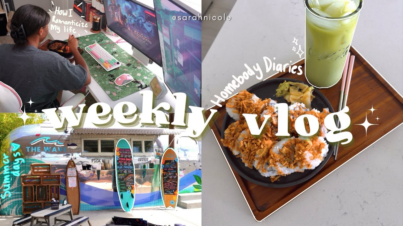 summer vlog🐰| life as a uni student, cozy hobbies, working out, romanticizing life, homebody diaries