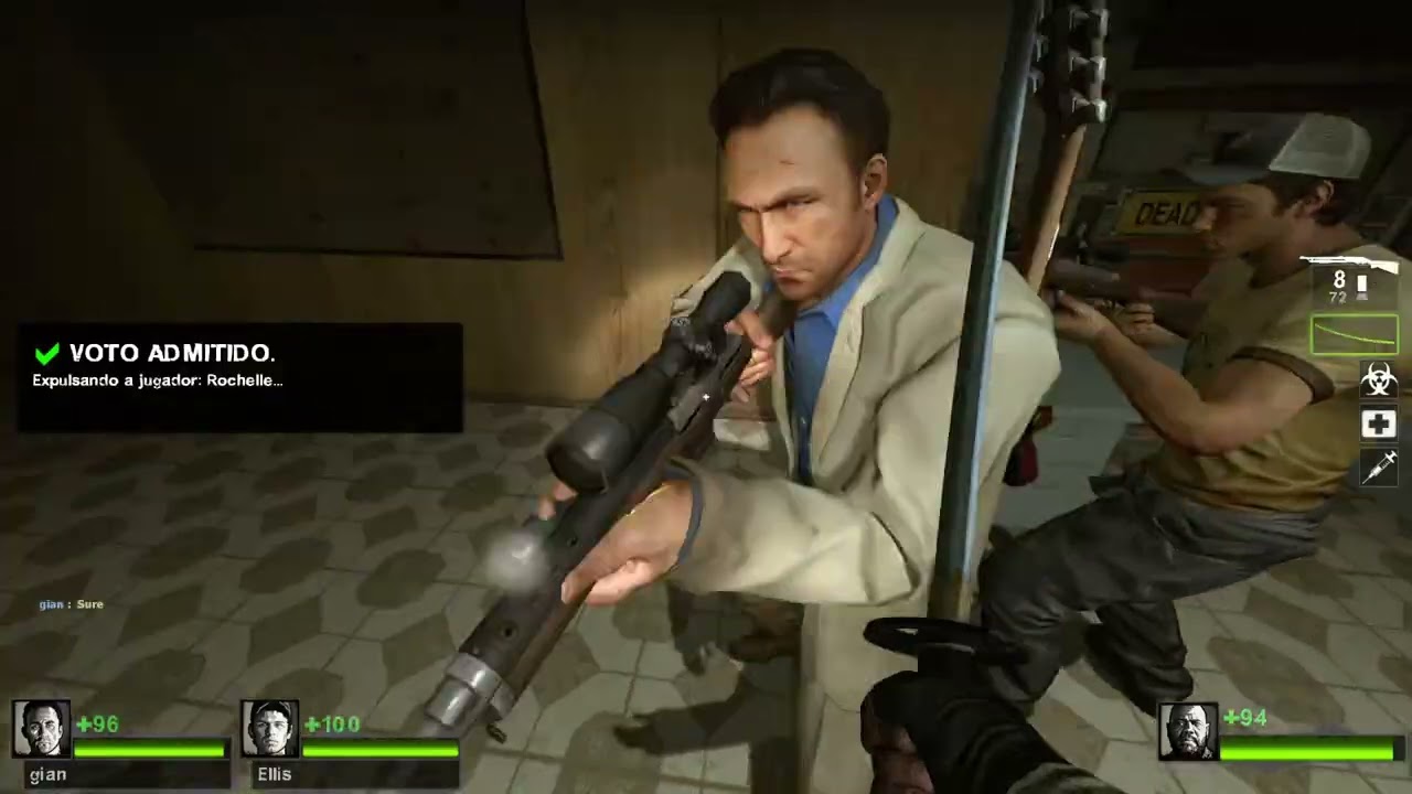 Left 4 dead 2 Dark Carnival, Hard 8, Expert, Duo run with gian