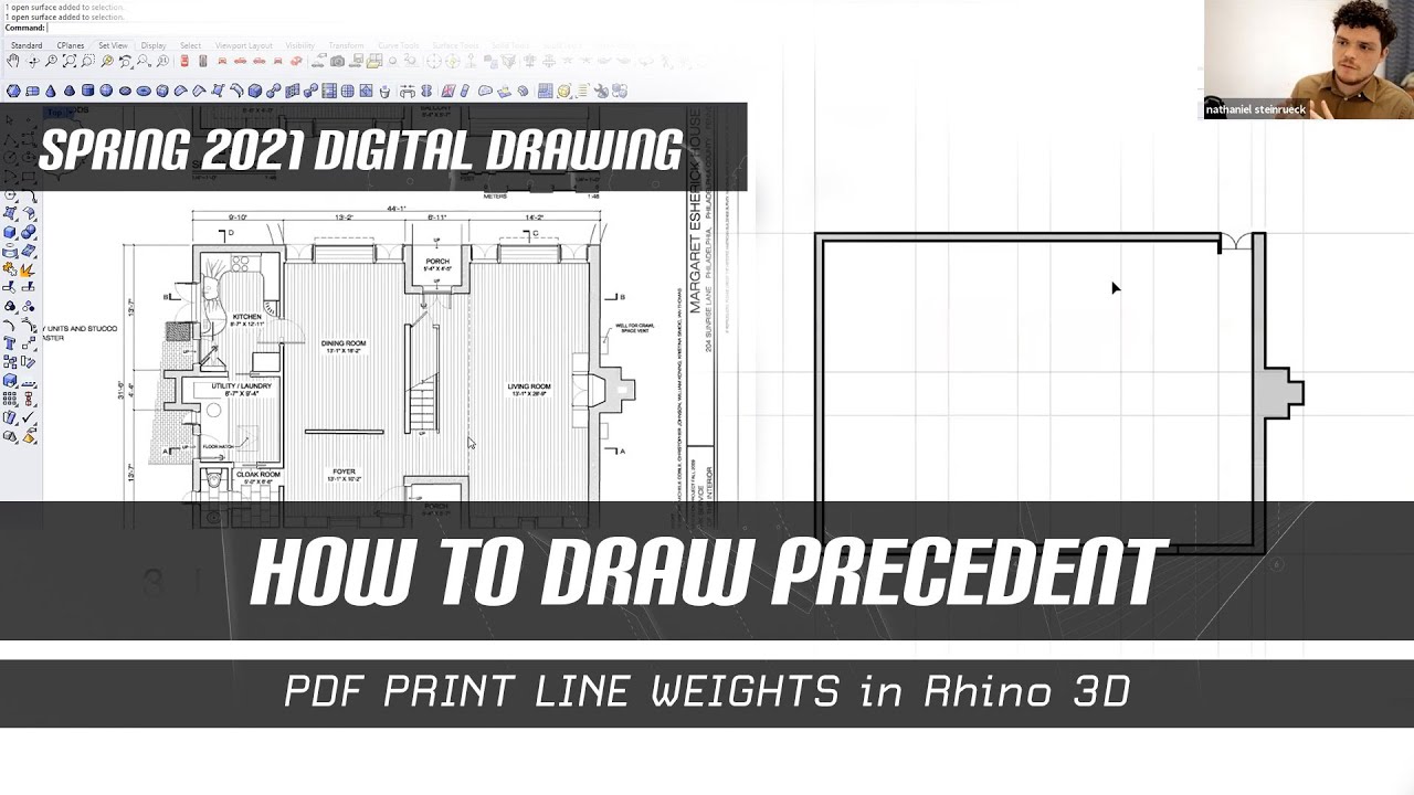 Как нарисовать типовые планы этажей и задать толщину линий в Rhino 3D 7 (PDF)