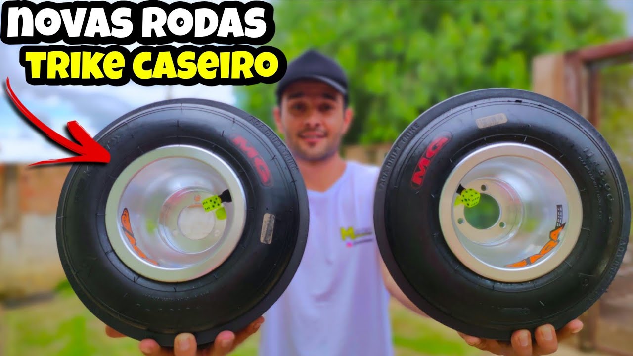 CHEGOU as NOVAS RODAS para o drift TRIKE caseiro 😀 | motorizando