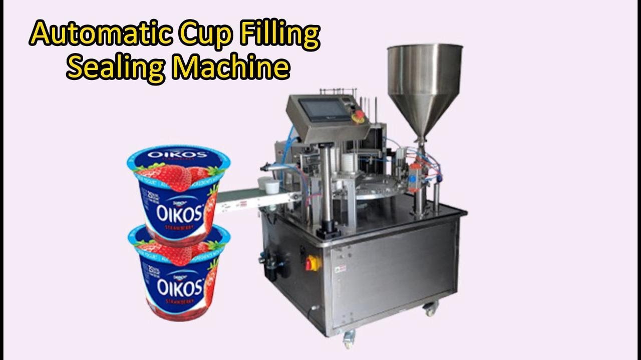 Automatic Yogurt Cup Filling Sealing Machine Price | Industry Jelly Cup Filler Sealer For Sale