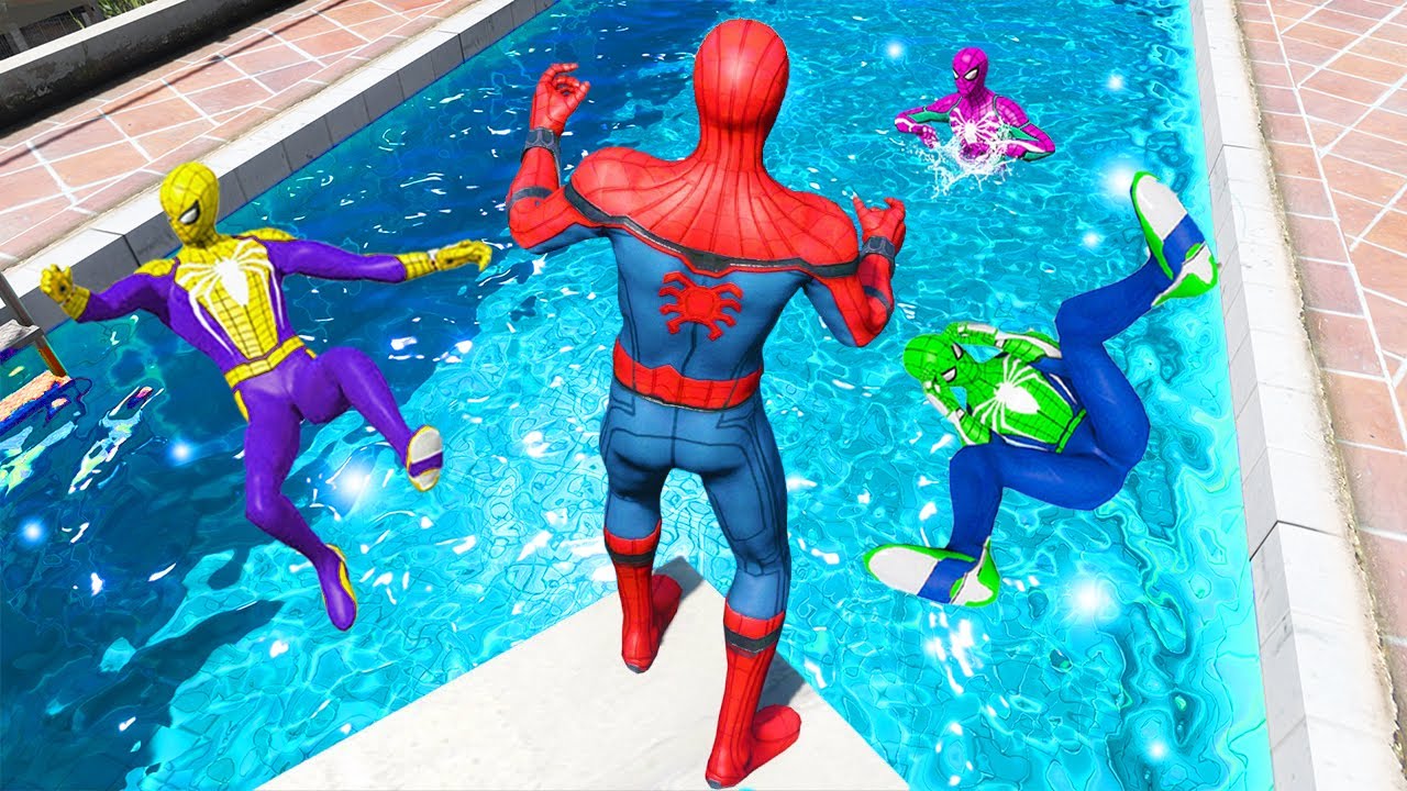 SPIDERMAN CRAZY JUMPS/FALLS #35 (GTA 5 Spider-Man Fails)