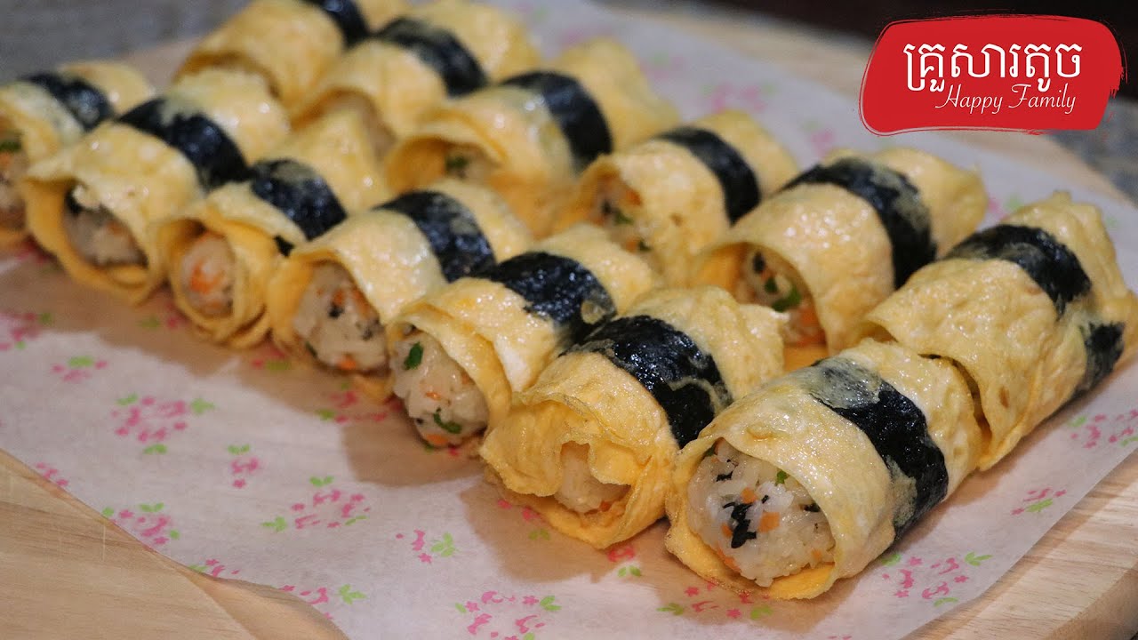 Rice Ball in Egg Rolls!!! |Looks like Egg Sushi but Yummy and Easy