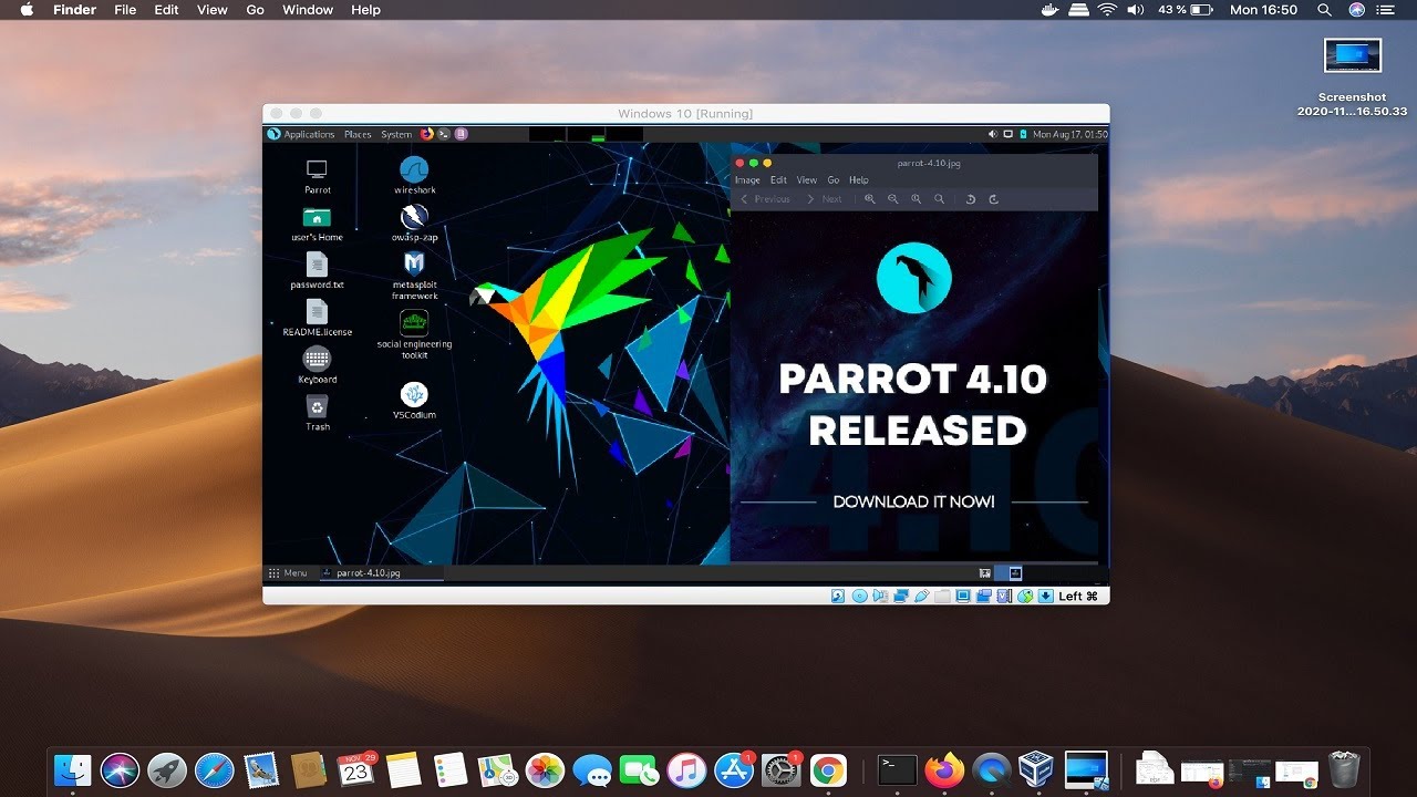 Как установить Parrot Security OS на Mac с помощью VirtualBox