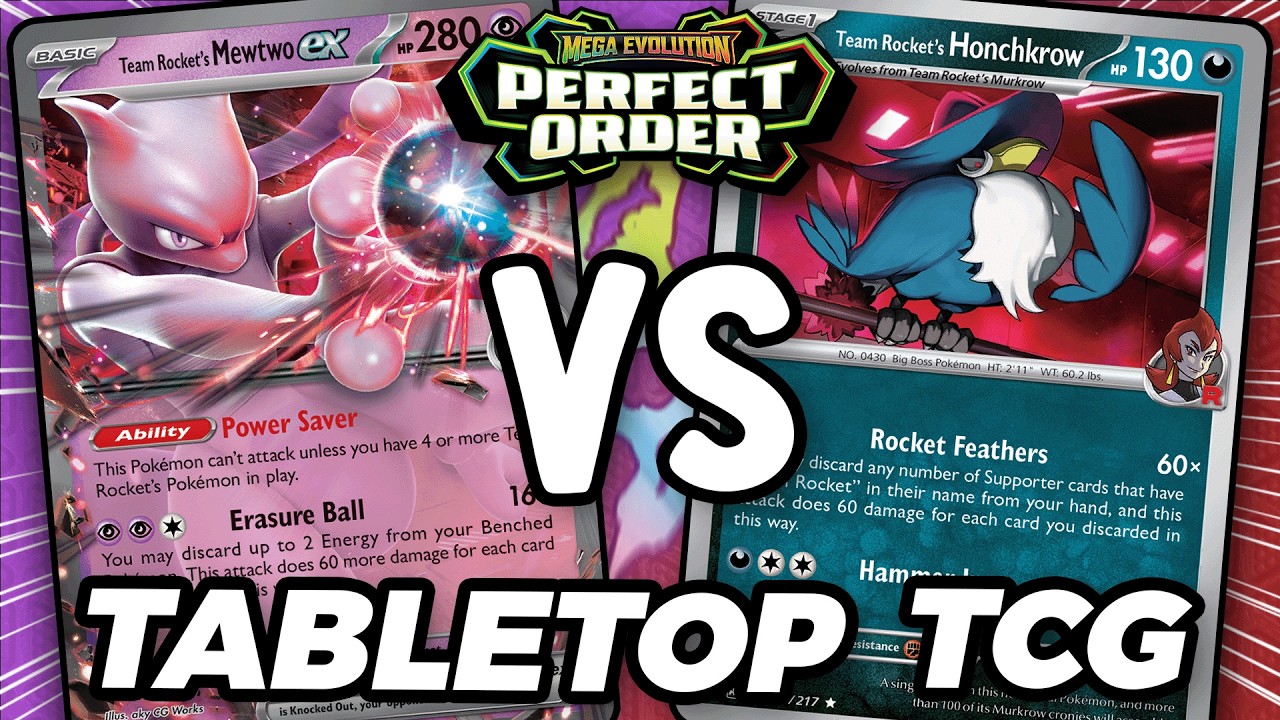 Сможет ли Мьюту из команды Rocket победить Хончкроу из той же команды в настольной игре Pokemon T...