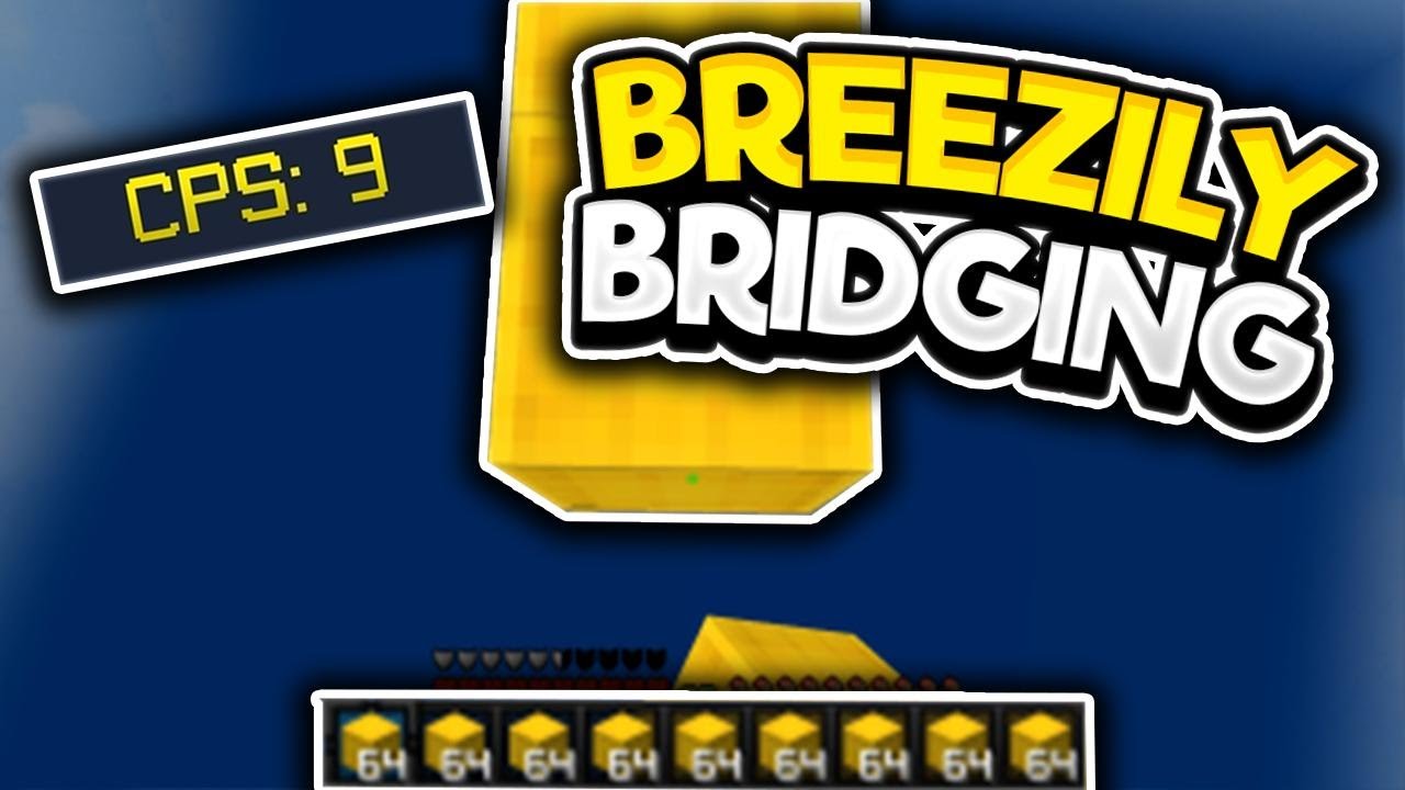 Breezily Bridging In Bedwars (Keystrokes + CPS)