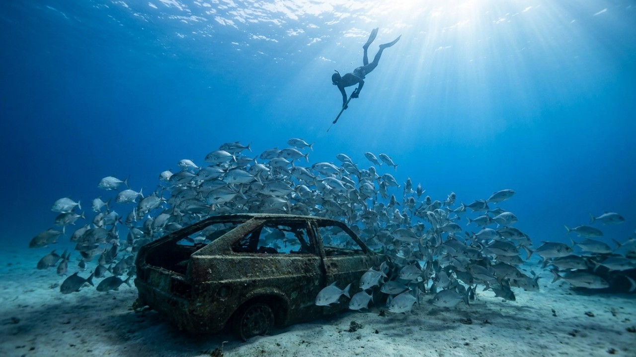 COMO ESSES CARROS FORAM PARAR NO FUNDO DO MAR?