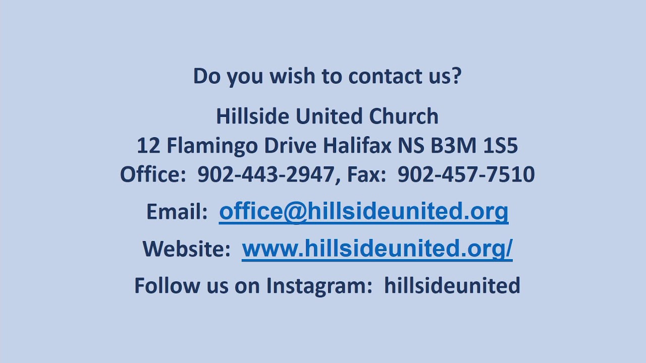 Hillside United Church ~ More than we can see! ~  January 25, 2026