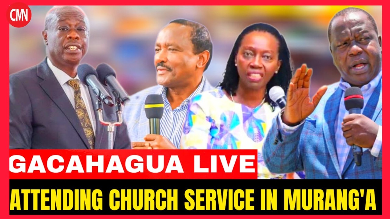 LIVE ;GACHAGUA KALONZO STORMS MURANGA CHURCH