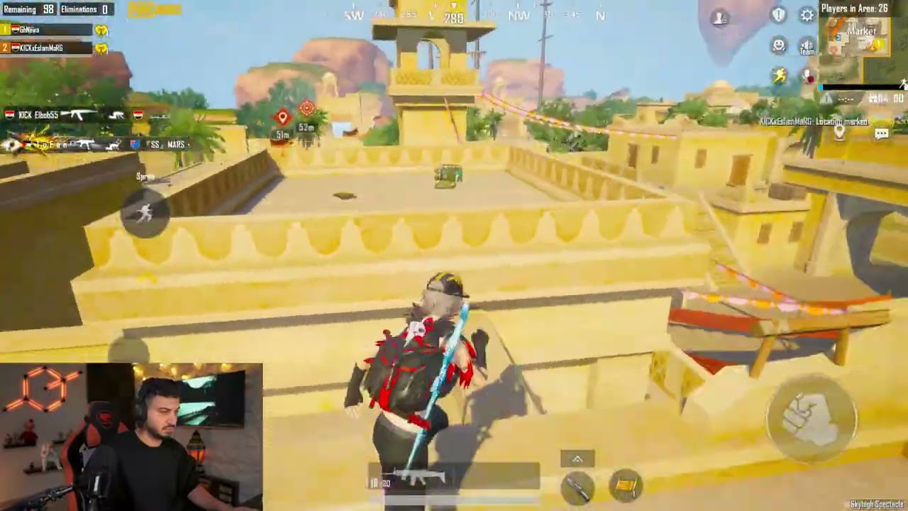 غنيوه بيتسحر وبيكمل لعب مع السولي PUBGM