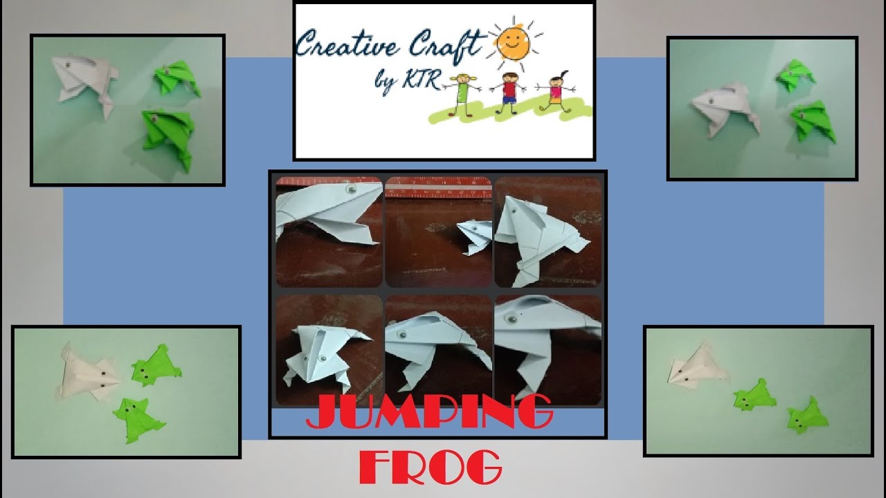 Paper Jumping Frog l How To Make a Easy Paper Animal