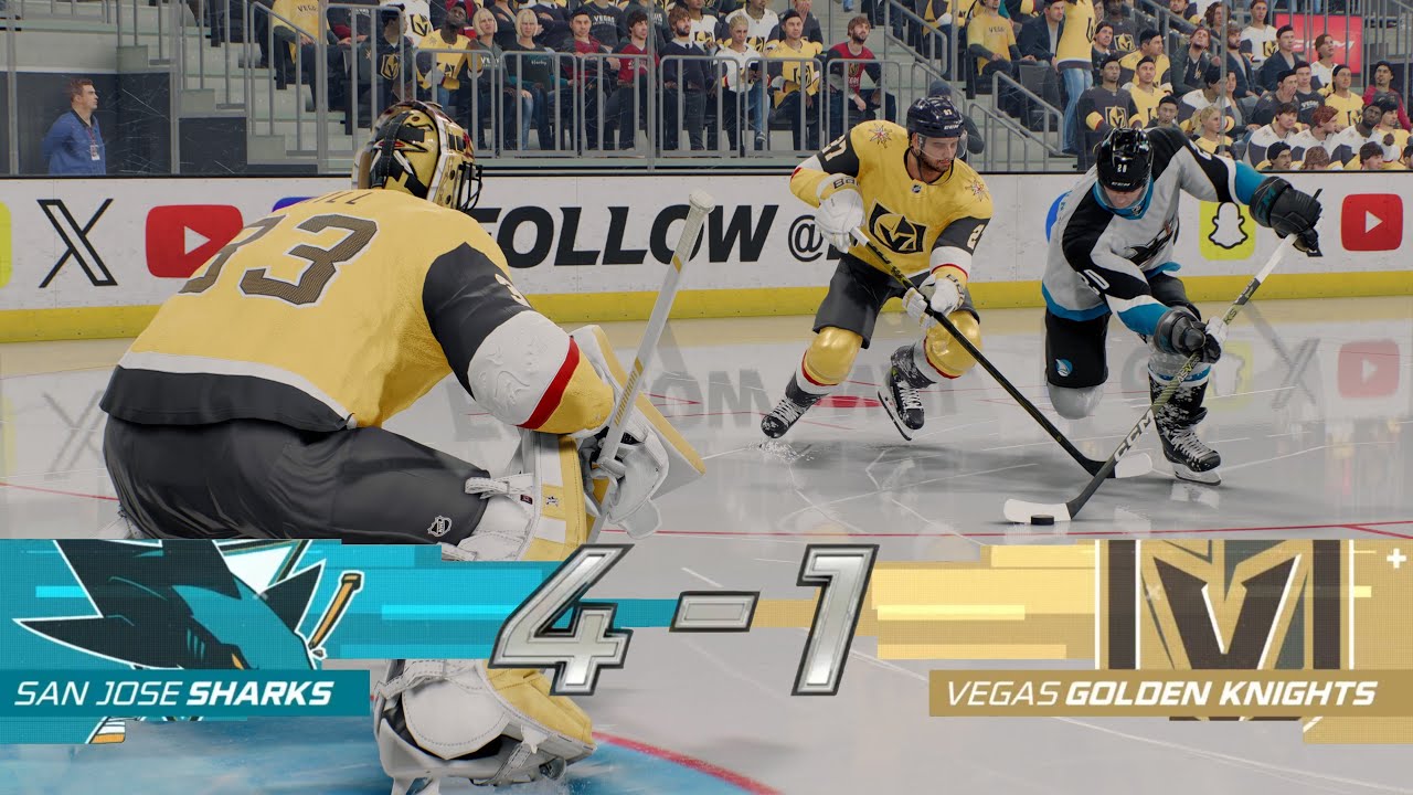 GAME 50 | San Jose Sharks 4-1 Vegas Golden Knights | NHL 25