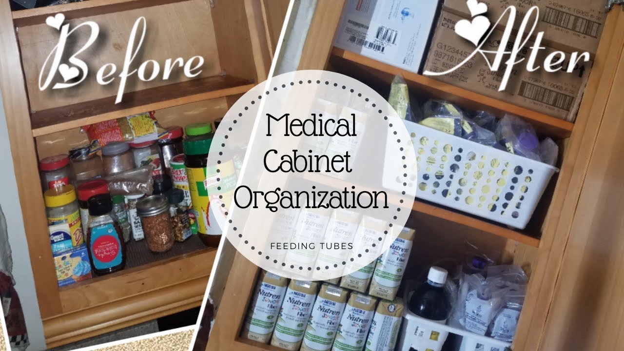 Organize with Me! l Medical Cabinet Makeover- Gtube supplies