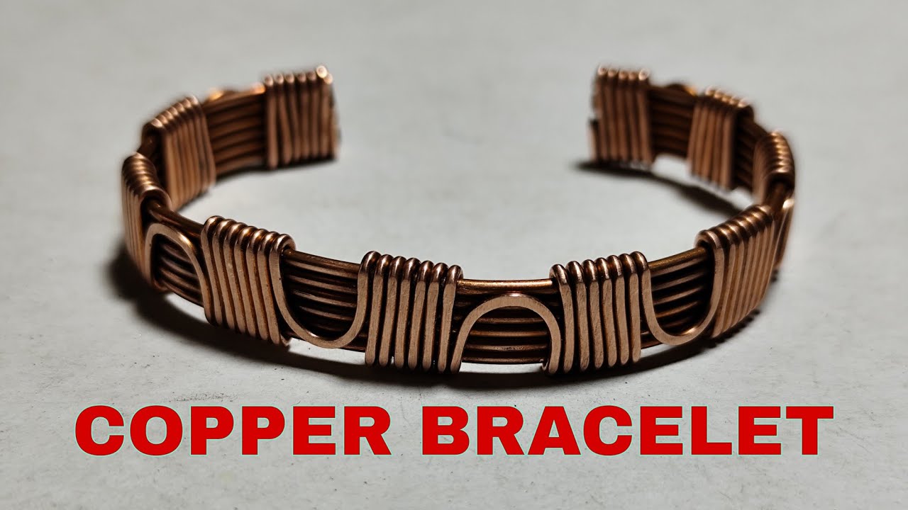 Pulsera de COBRE| COPPER BRACELET| cómo HACER una PULSERA con COBRE envuelto| PULSERA facil de hacer