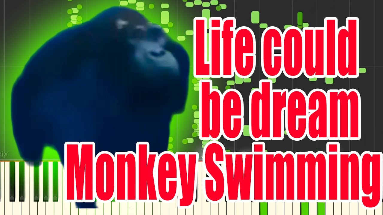 Monkey Swimming but it's MIDI (Auditory Illusion) | Life could be dream Piano sound