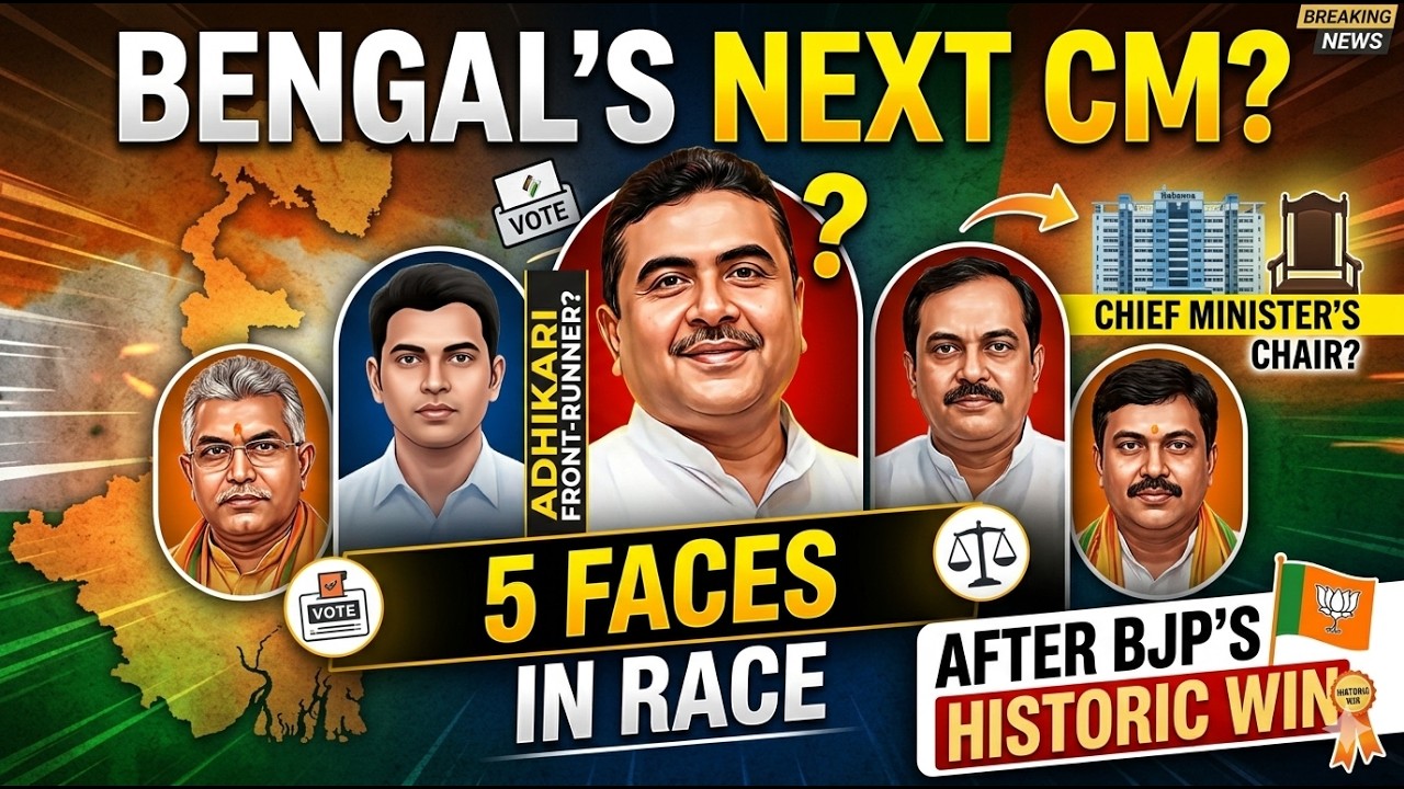 Bengal&rsquo;s Next CM? 5 Faces in Race After BJP&rsquo;s Historic Win | Adhikari Front-Runner?